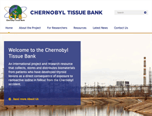 Tablet Screenshot of chernobyltissuebank.com
